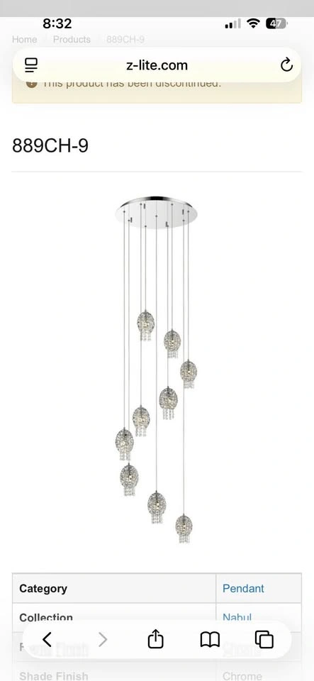Chandelier brand new in box