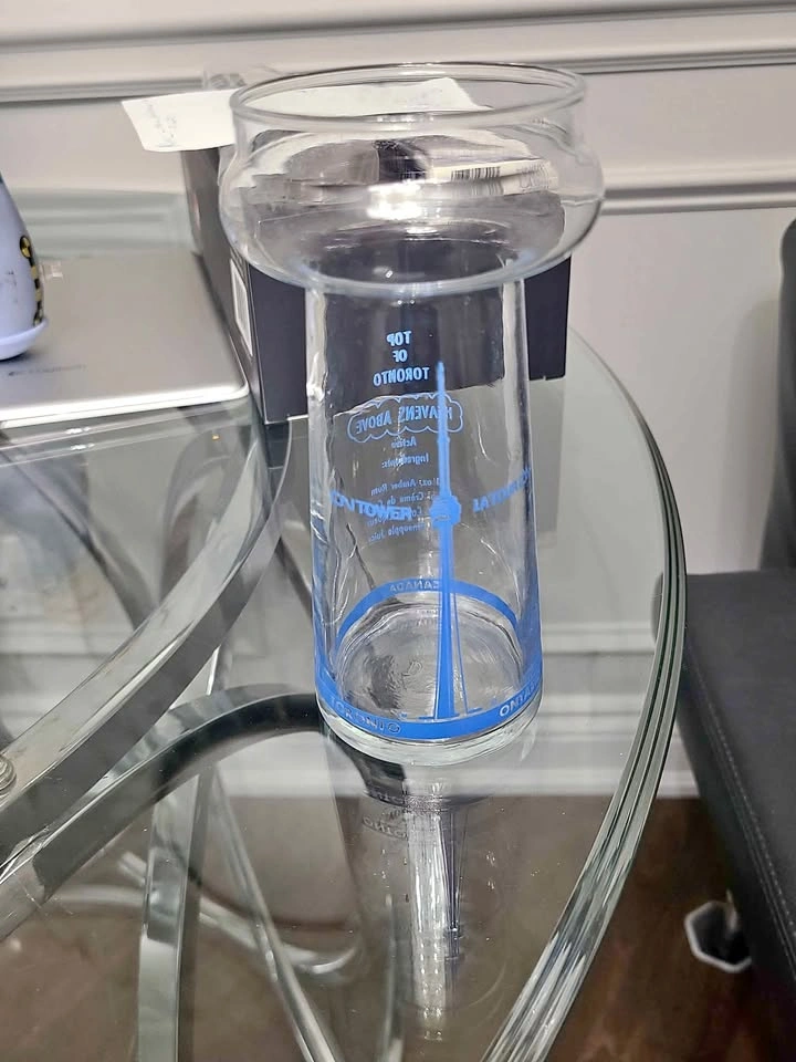 Vintage CN Tower Top of Toronto Souvenir Glass
