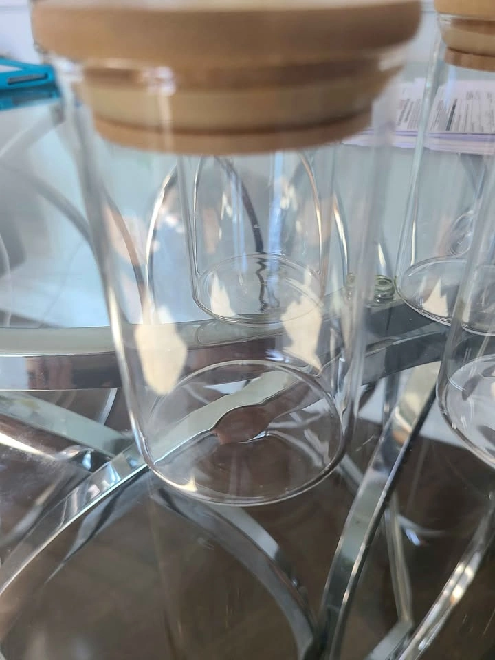 Set of 4 Glass Storage Jars with Bamboo Lids - photo 2