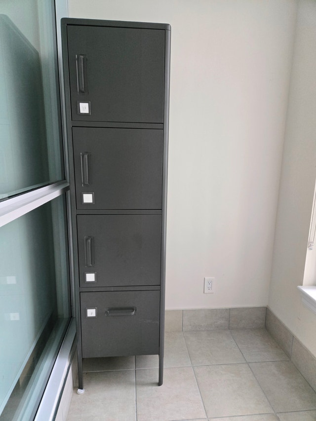IKEA IDÅSEN Tall Metal Storage Cabinet / Locker (Dark Gray)
