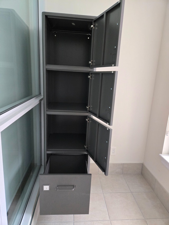 IKEA IDÅSEN Tall Metal Storage Cabinet / Locker (Dark Gray) - photo 2