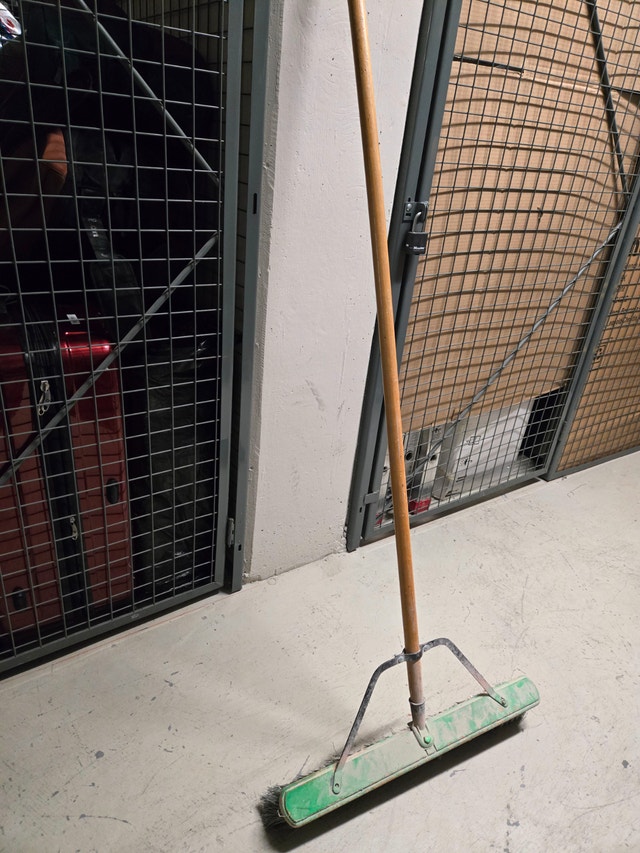 Heavy-Duty Push Broom / Garage Floor Brush