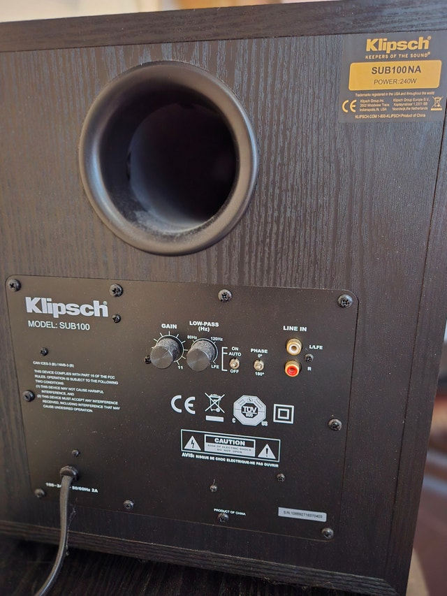 Klipsch SUB100NA Subwoofer - photo 3
