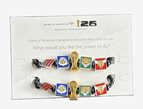 Bank of America FIFA World Cup 26 Cord Charm Beaded Bracelet Set