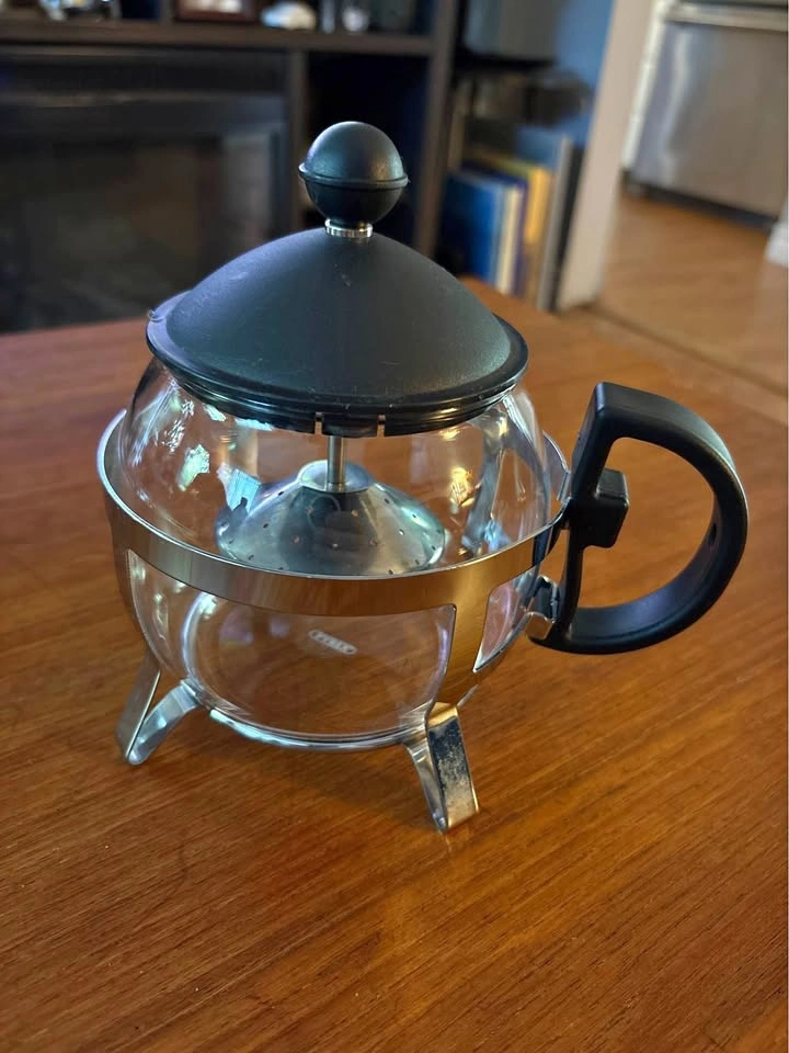 MCM style Bodum Pyrex Glass Teapot Loose-Leaf Tea Press
