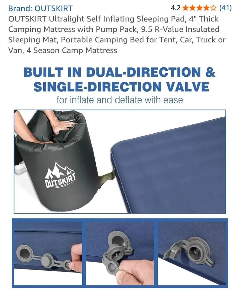 Ultra Light self inflating mattress for camping image indicator(3)