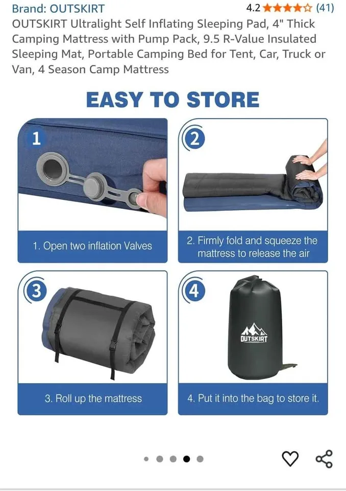 Ultra Light self inflating mattress for camping image indicator(4)