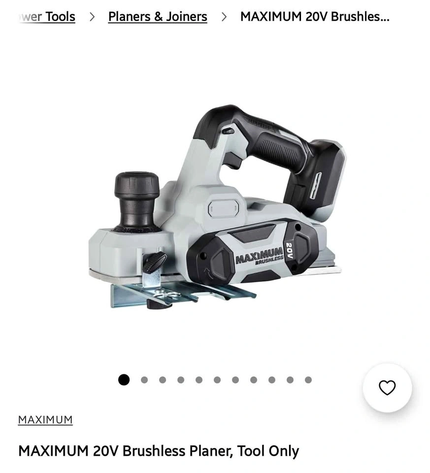 NEW - MAXIMUM 20V Brushless Planer