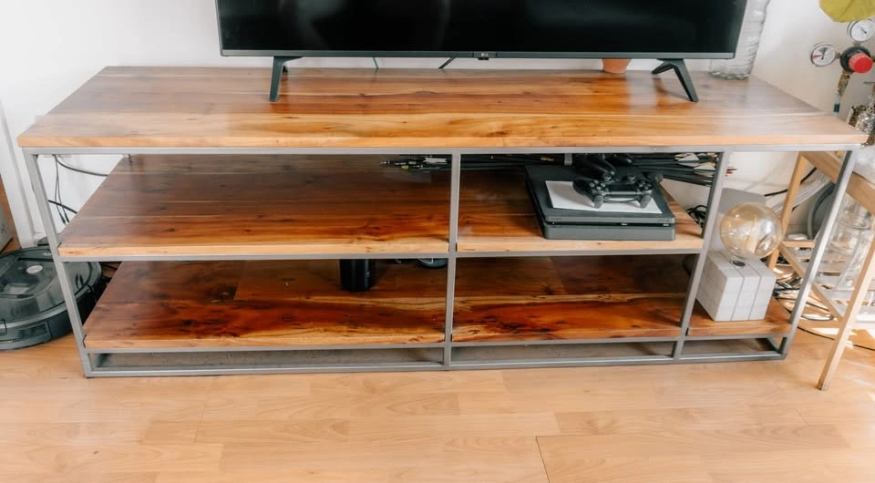 TV Stand - Real Wood + Metal Frame - Pickup Barclay - photo 2