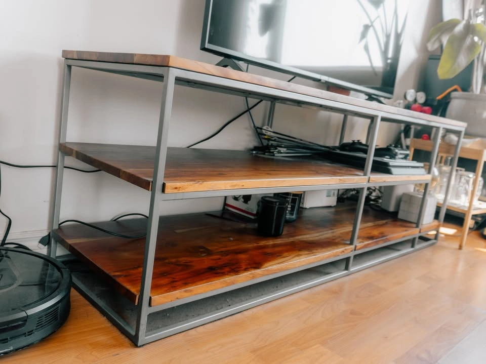 TV Stand - Real Wood + Metal Frame - Pickup Barclay - photo 3