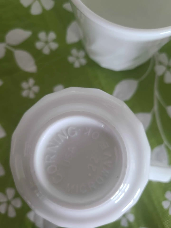 Vintage Corning White Swirl Mugs - Set of 6 - photo 2