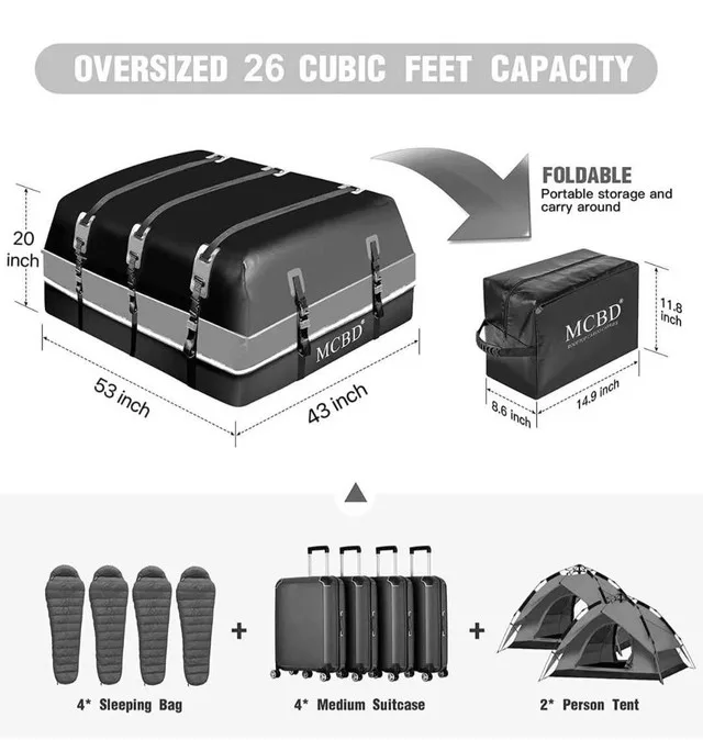 Universal Rooftop Cargo Carier 26 cubic ft. image indicator(2)