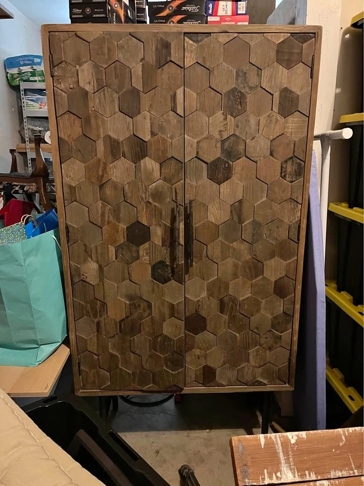 Muse and merchant liquor cabinet