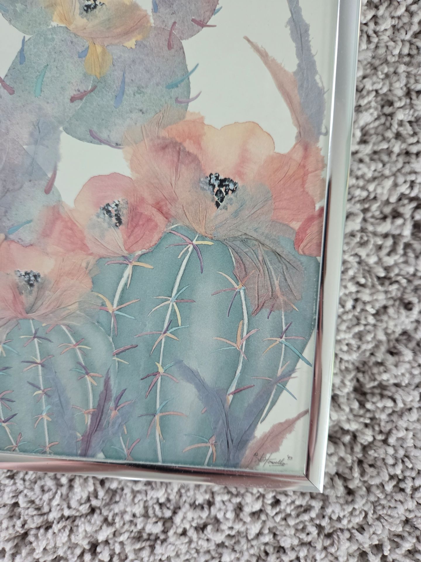Framed Cactus Artwork - photo 2