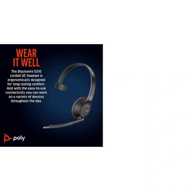 Poly Blackwire 5210 - Blackwire 5200 series - headset - photo 2