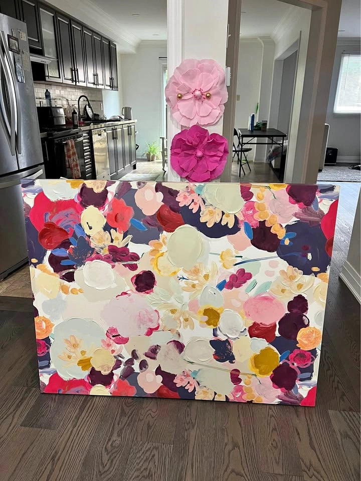 Matching Abstract Floral Canvas Wall Art – Set of 2