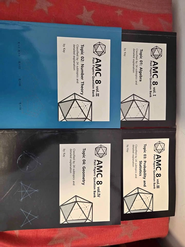 AMC 8 Math Question Bank By Kay, Set of 4