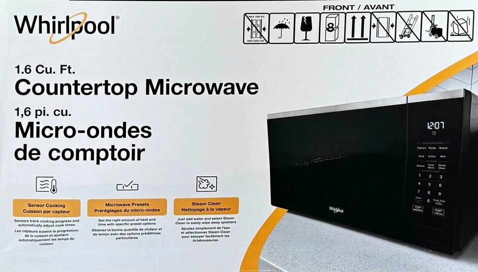 NEW Whirlpool 1.6 Cu. Ft. Countertop Microwave (YWMCS7022SZ)