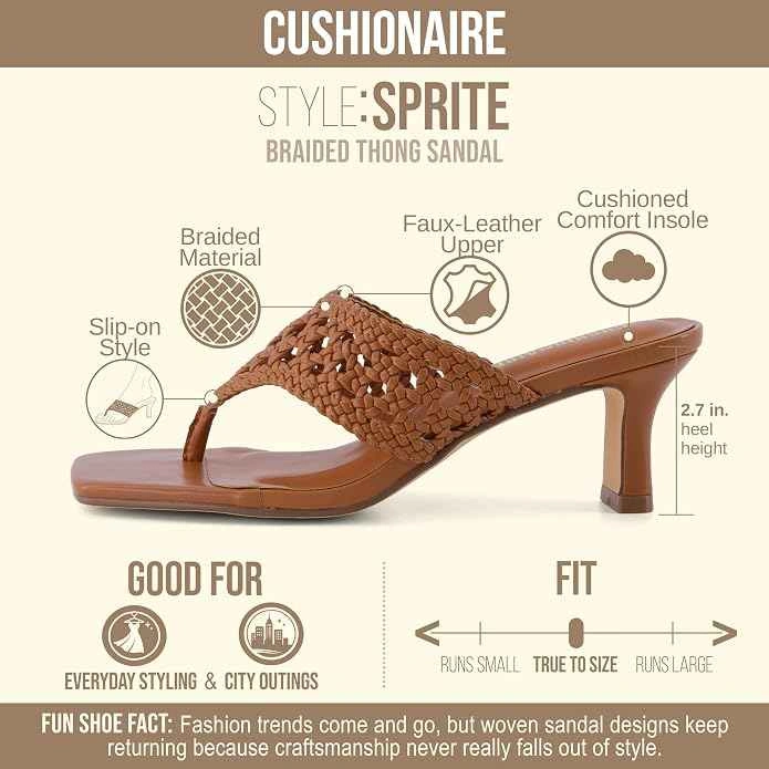 Cushionaire Sprite Braided Thong Sandals - photo 3