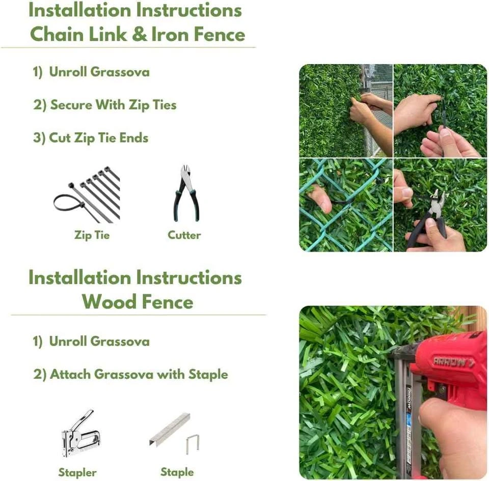 GrassOva Artificial Grass Privacy Screen 3.5x8 feet - photo 3