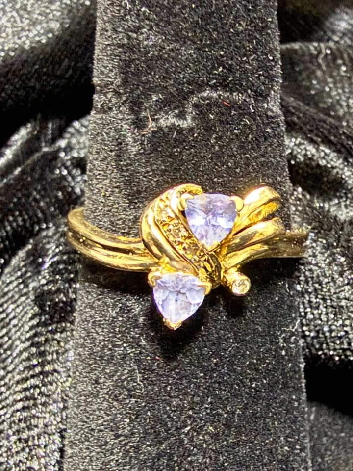 Vintage Le Vian 14K Trillion-Cut Tanzanite Bypass Ring