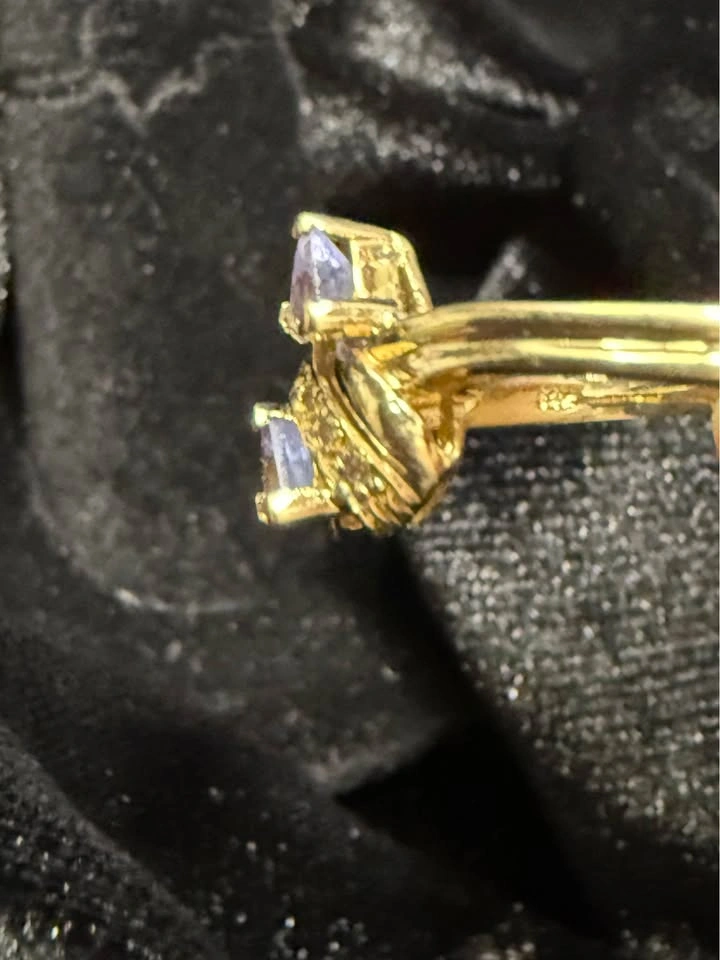 Vintage Le Vian 14K Trillion-Cut Tanzanite Bypass Ring - photo 5
