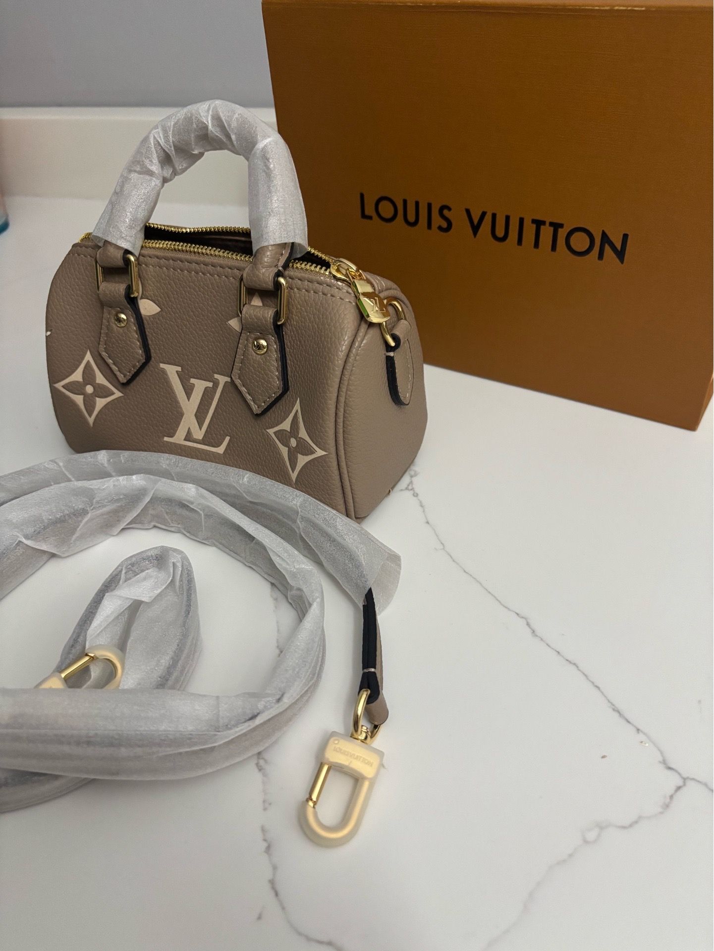 Brown and tan louis vuitton speedy 16 - photo 4