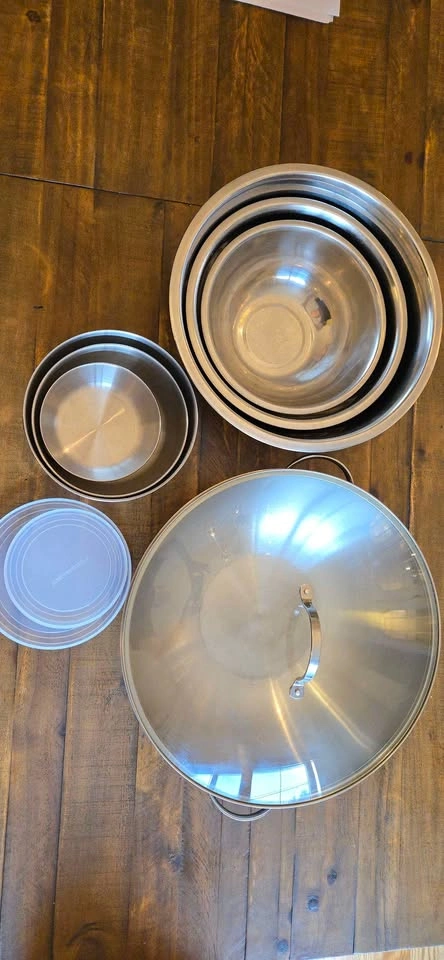 15" Stainless Steel Wok + Bowls - photo 3