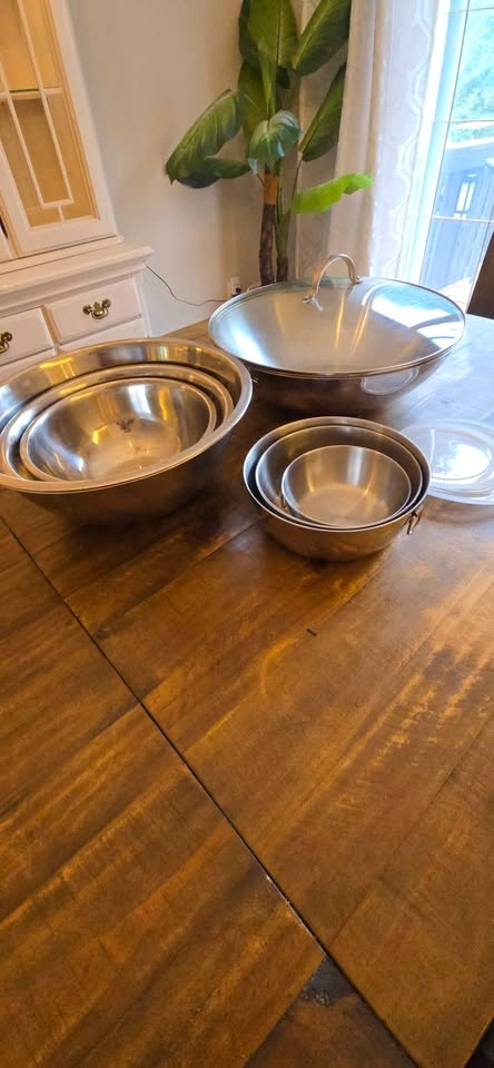 15" Stainless Steel Wok + Bowls - photo 4