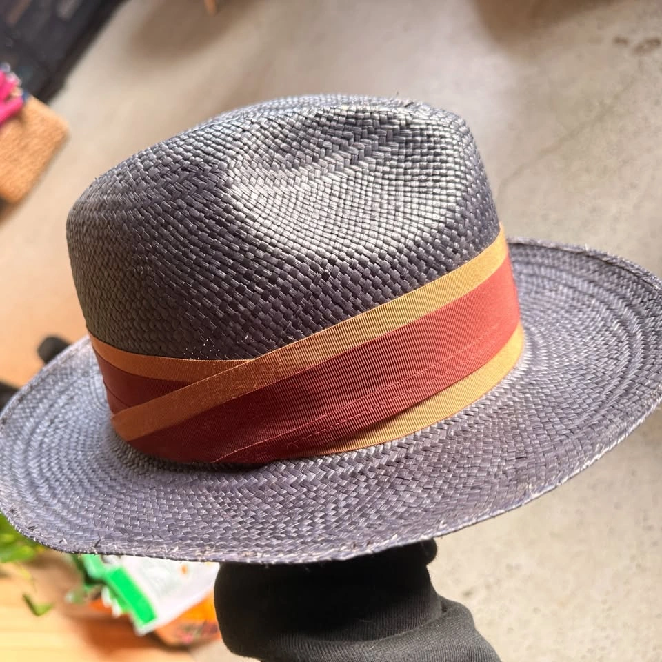 Lanvin Navy Woven Fedora – Size 56 - photo 2