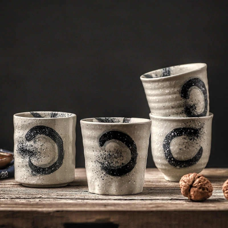 CUP003 A2501 Japanese Retro Ribbed Ceramic Teacup - photo 2