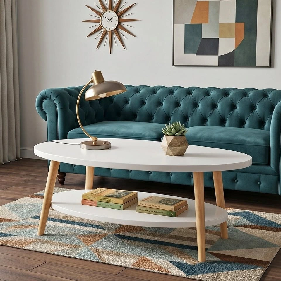 Contemporary Muse Oval Coffee Table