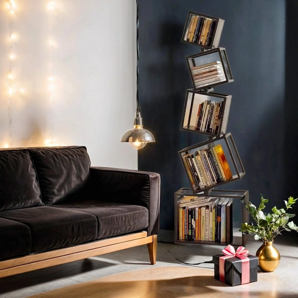 BS024 A1018 Decor Black Bookshelf