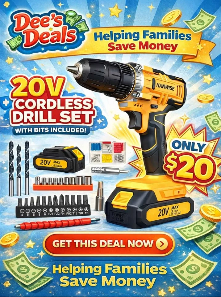 20V Cordless Power Drill set BRAND NEW IN BOX ONLY $20 - photo 3