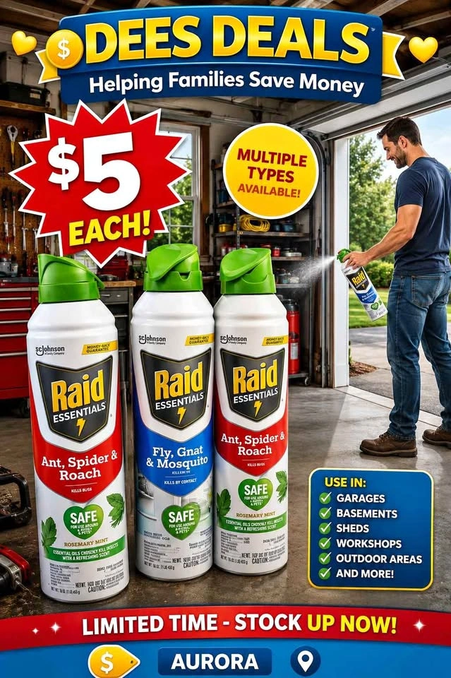Raid bug spray Only $5