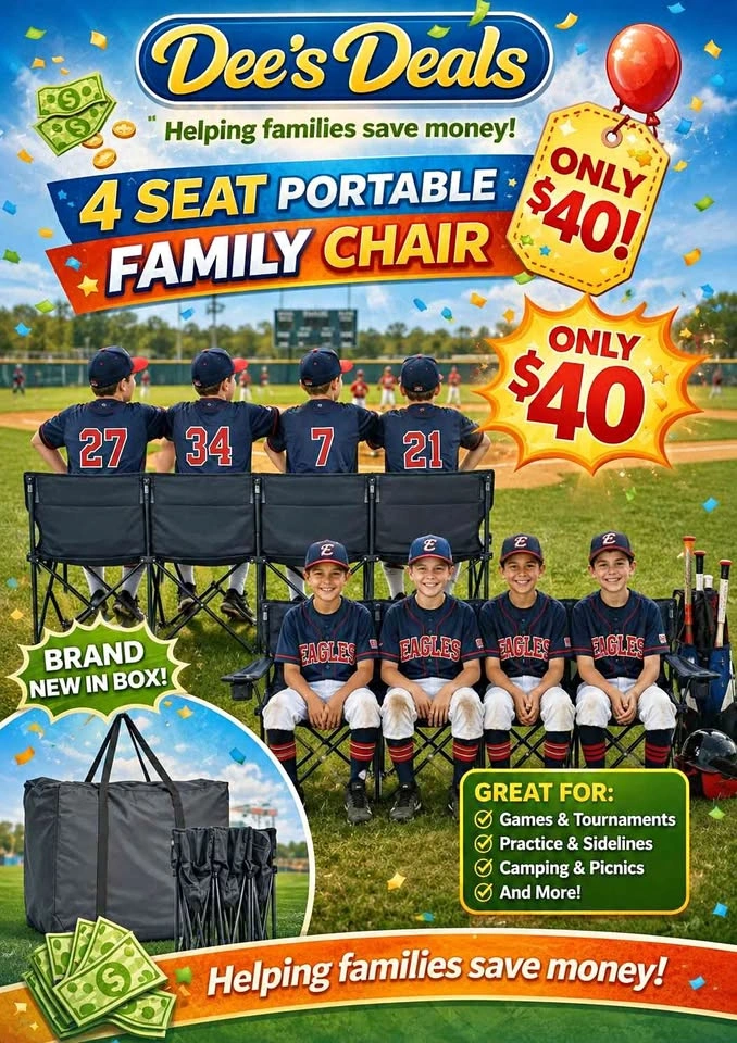 4 Seat folding chairs BRAND NEW IN BOX ONLY $40