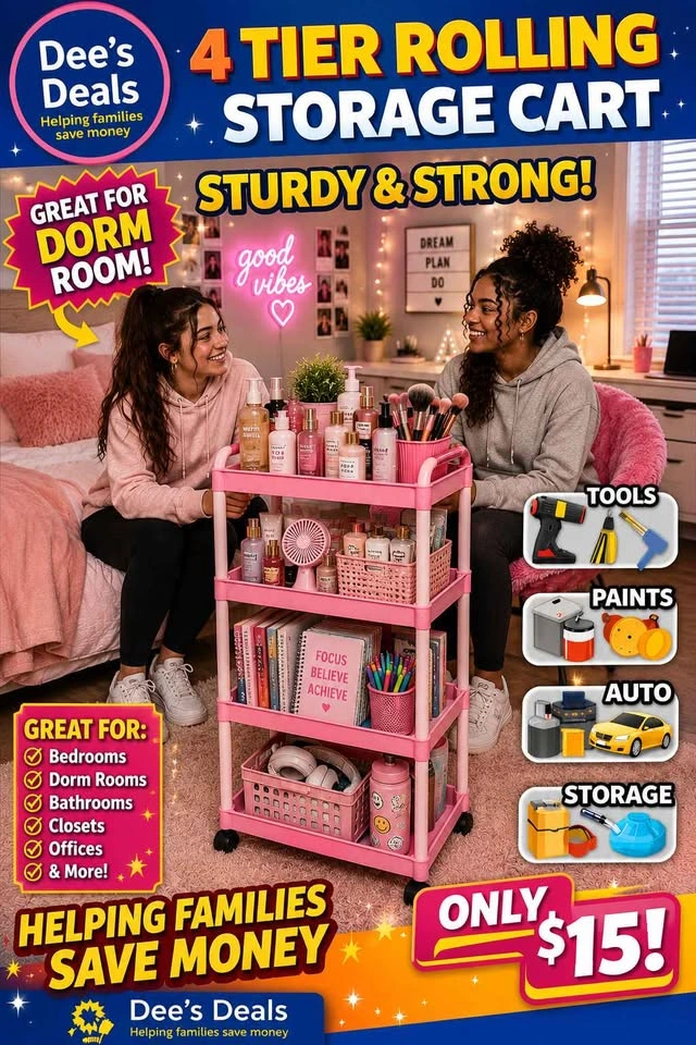 4 Tier rolling storage cart BRAND new in box ONLY $15 - photo 2