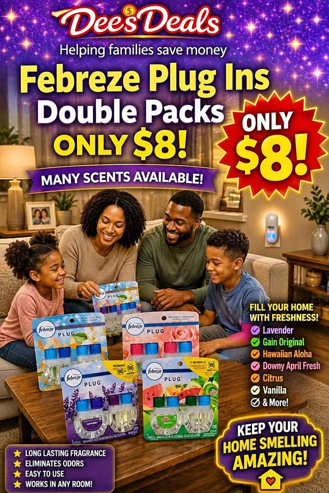 Febreze Double Plug in packs $8