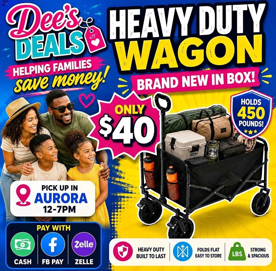 Heavy Duty folding wagon BRAND NEW IN BOX ONLY $40