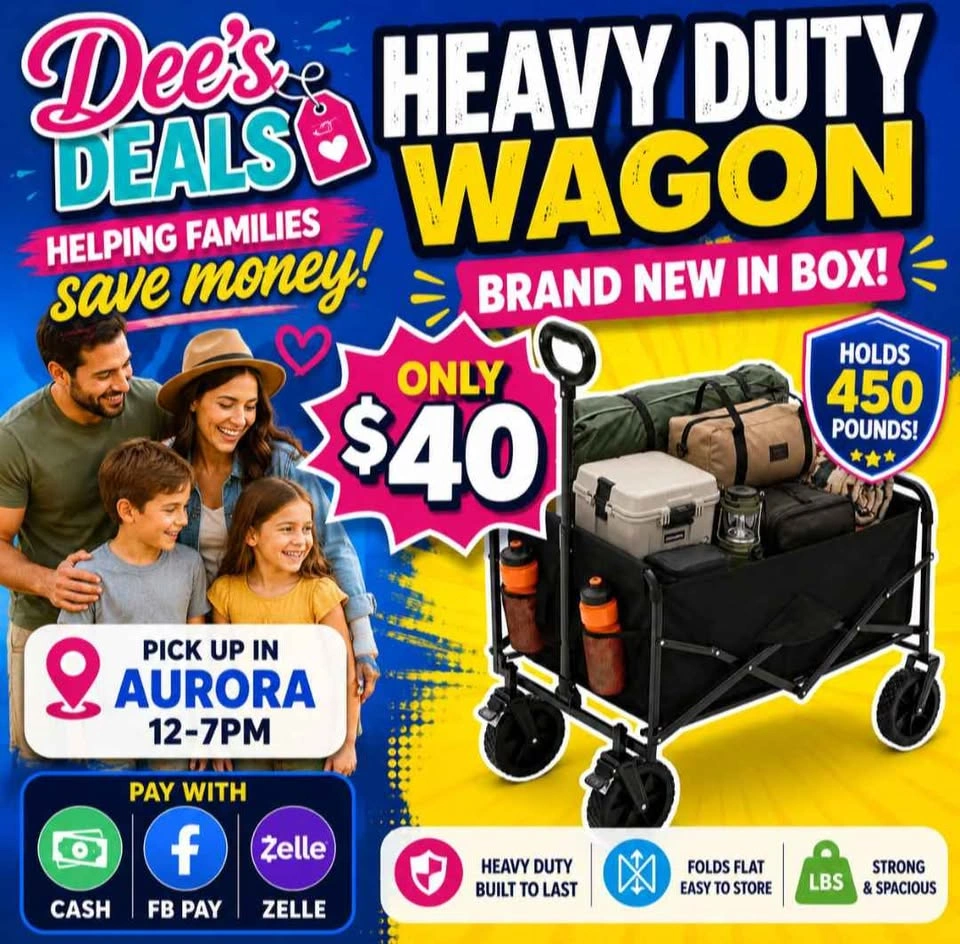 Heavy Duty folding wagon BRAND NEW IN BOX ONLY $40 - photo 3