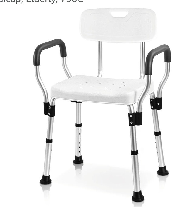 Sangohe 330 lbs Shower Chair Seat with Back, Arms, BRAND NEW - photo 2