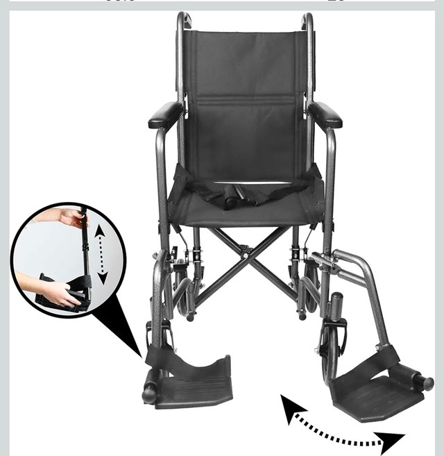 PEPE Mobility Transport Wheelchair Narrow 15" Seat - photo 4