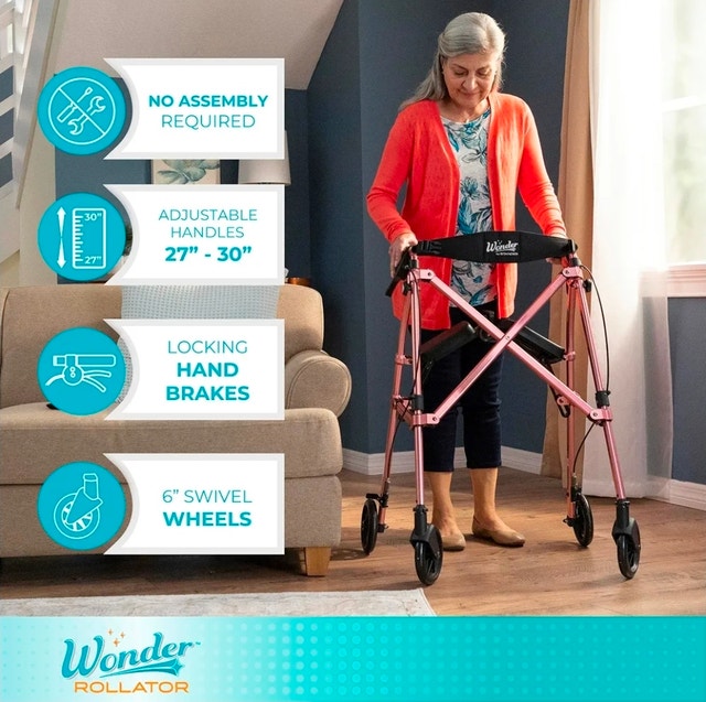 Able Life Short and Lightweight Folding Walker with Seat NEW - photo 5