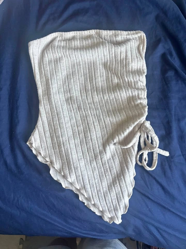 Asymmetrical ribbed tube top - xs
