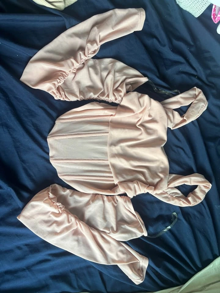 Pink corset top with sleeves - photo 3