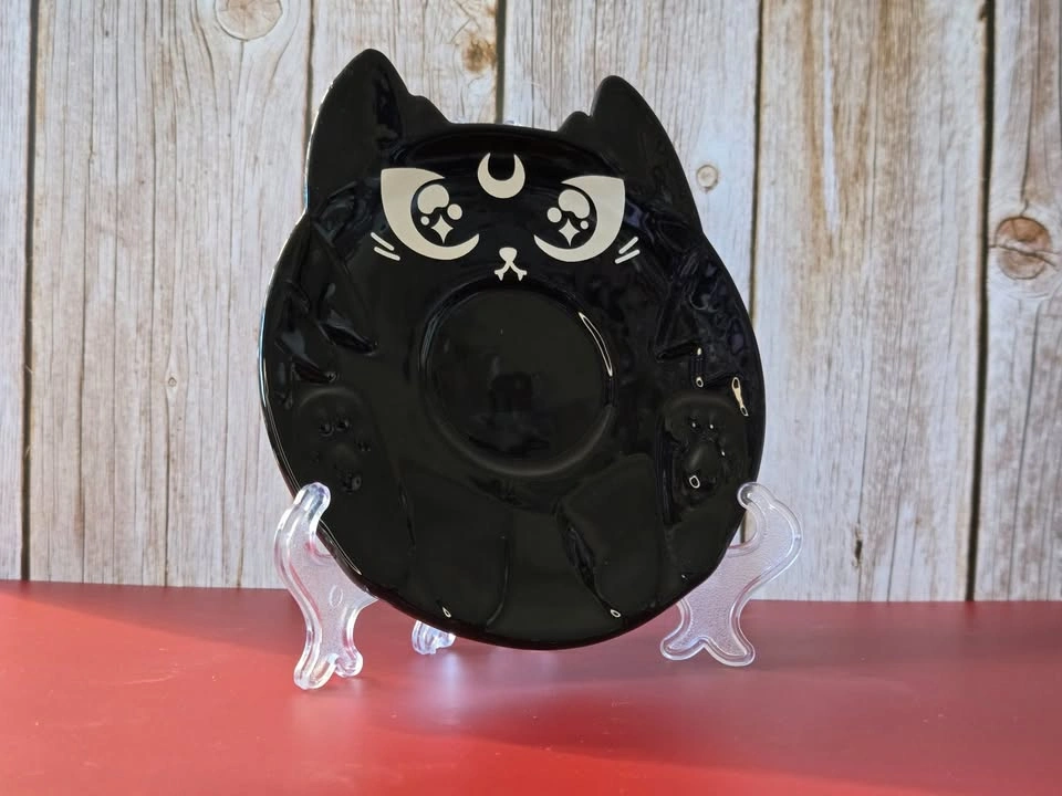 BNIB Killstar Black Cat & Bat Wing Teacup and Saucer Set - photo 3