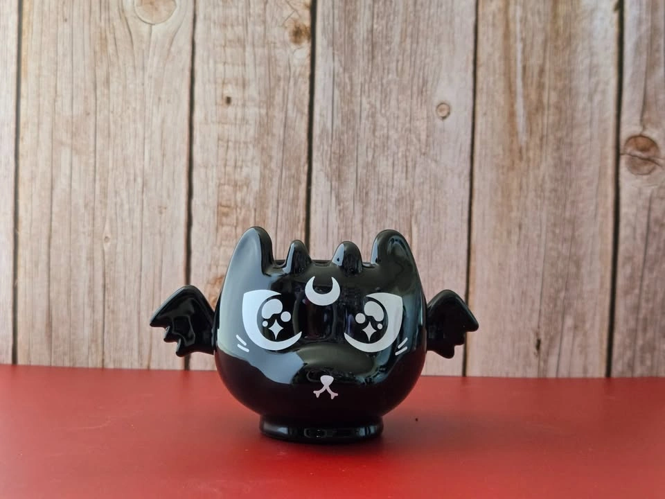 BNIB Killstar Black Cat & Bat Wing Teacup and Saucer Set - photo 5