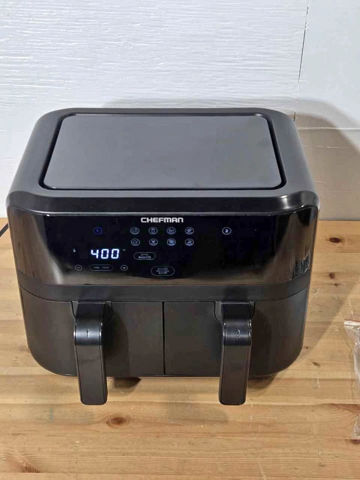 Chefman Dual Basket 9 Qt Air Fryer New