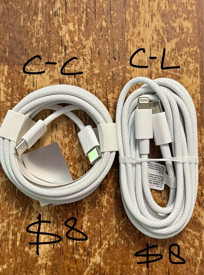 2 Meter / 6ft USB-C to C and C to Lightning Fast Cables