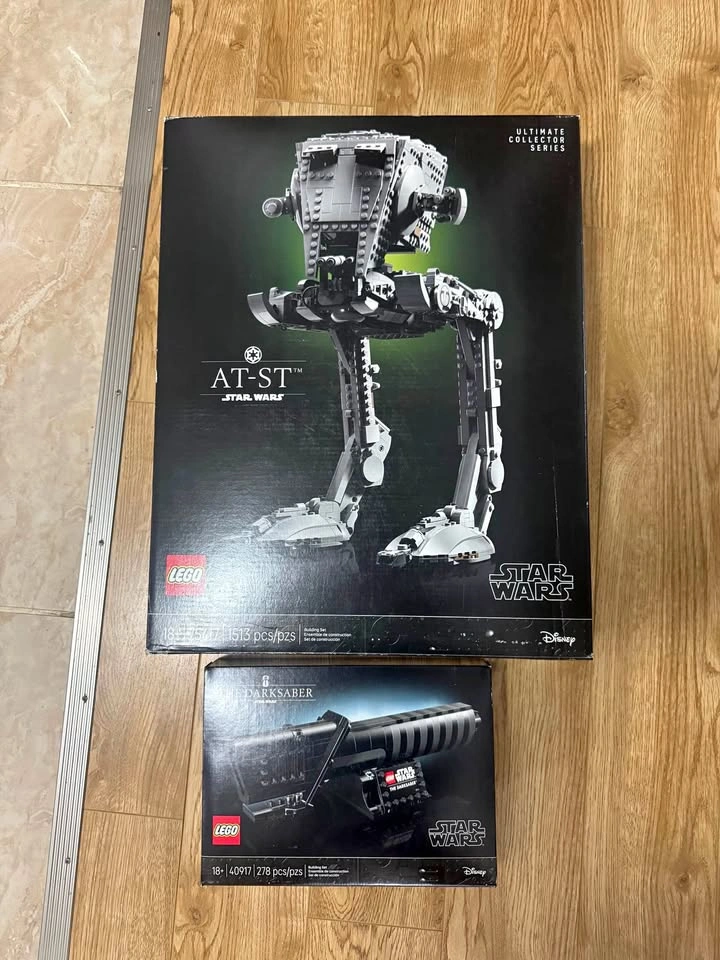 LEGO Star Wars AT-ST UCS (opened) and Darksaber Sets